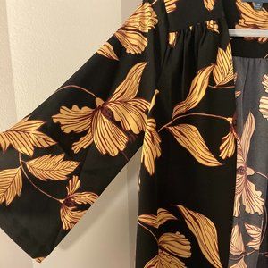 Modcloth black floral kimono-style top